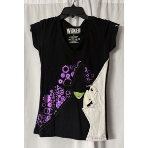Wear Wicked 2012 Musical Womens Black‎ Short Sleeve Tee Shirt Size Small EUC